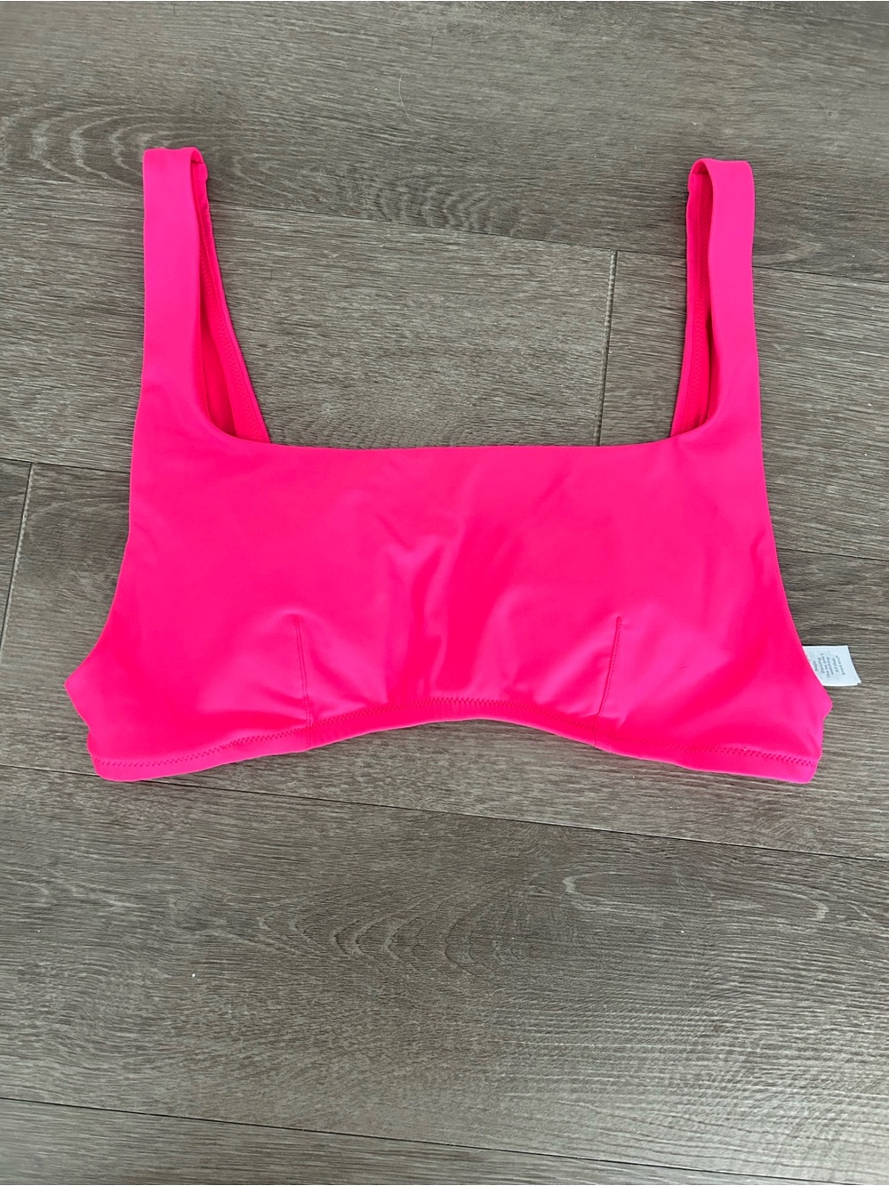 aerie Hot Pink Square-Neck Bikini Top